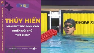 Thần đồng bơi lội 14 tuổi Nguyễn Thúy Hiền, bơi như máy để về nhất 100m tự do nữ SEA Games 32