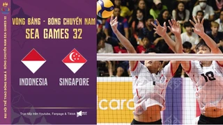 Full HD Indonesia - Singapore bola voli putra Men's Volleyball SEA Games 32 (P3)