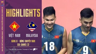 Highlights Việt Nam - Malaysia Bóng chuyền nam SEA Games 32 ĐT Việt Nam dành vé chơi bán kết
