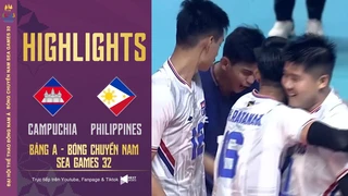 Highlights Campuchia - Philippines Bóng chuyền nam SEA Games 32 Chủ nhà khẳng định sức mạnh