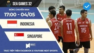 TRỰC TIẾP I Indonesia - Singapore Bóng chuyền nam SEA Games 32 Livestream Indonesia Singapore