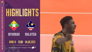 HIGHLIGHTS Myanmar - Malaysia Bóng chuyền nam SEA Games 32 Thất bại nối tiếp thất bại