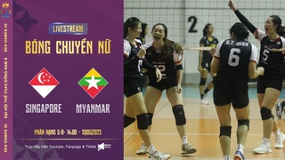 LIVESTREAM Singapore - Myanmar 5th-8th Places Women's Volleyball - SEA Games 32 (P4)