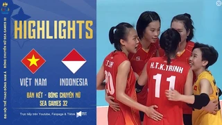 HIGHLIGHTS Việt Nam - Indonesia Bán kết Bóng chuyền nữ SEA Games 32 Chung kết thẳng tiến