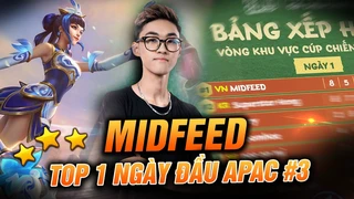 Midfeed dẫn đầu ngày thi đấu đầu tiên với lối đánh chắc xử lý siêu kĩ cùng đội hình lux pháp sư
