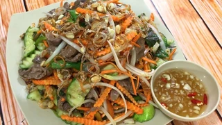 Cách làm món nộm bắp bò dong nho
