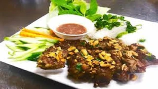 Bò cuốn sả nướng lụi
