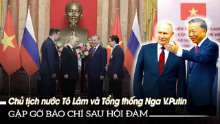 Chủ tịch nước Tô Lâm và Tổng thống Nga V.Putin gặp gỡ báo chí sau hội đàm
