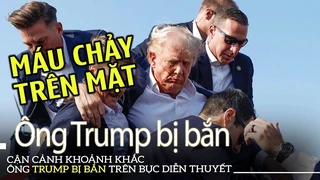 Cận cảnh khoảnh khắc ông Trump bị bắn trên bục diễn thuyết