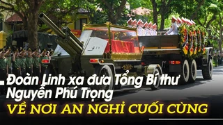 Đoàn linh xa đưa Tổng Bí thư Nguyễn Phú Trọng về nơi an nghỉ cuối cùng | VOV