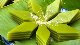 Bánh da lợn đậu xanh lá dứa: Món ngon Nam bộ