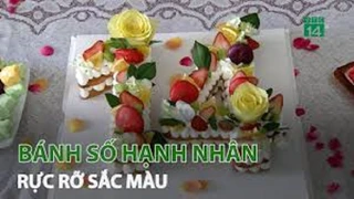 Bánh số hạnh nhân rực rỡ sắc màu