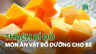 Thạch bí đỏ - Món ăn vặt bổ dưỡng cho bé