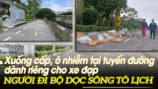 Xuống cấp, ô nhiễm tại tuyến đường dành riêng cho xe đạp, người đi bộ dọc sông Tô Lịch | VOVTV