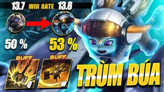 hà tiều phu vui vẻ test đợt buff khủng 13.8 đã biến tướng tủ poppy trở thành "trùm búa" đường trên