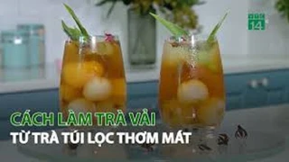 Cách làm trà vải từ trà túi lọc thơm mát