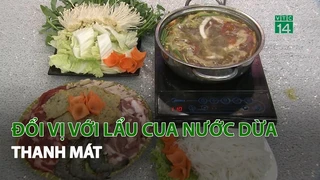 Đổi vị với lẩu cua nước dừa thanh mát