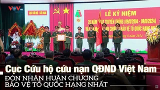 Cục Cứu hộ cứu nạn QĐND Việt Nam đón nhận Huân chương bảo vệ Tổ quốc hạng nhất | VOVTV