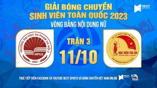 Trực tiếp Nữ ĐH Sư phạm Hà Nội 2 - Nữ Học viện Tòa án Giải bóng chuyền Sinh viên Toàn quốc 2023 (P2)
