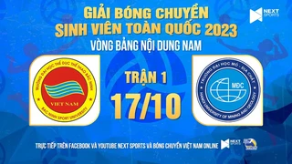 Tường thuật Nam ĐH TDTT Bắc Ninh - Nam ĐH Mỏ Địa chất Giải bóng chuyền SV toàn quốc 2023 (P2)