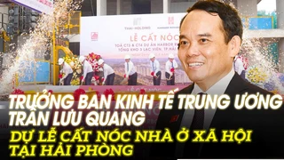 Trưởng ban kinh tế trung ương Trần Lưu Quang dự lễ cất nóc nhà ở xã hội tại Hải Phòng | VOVTV