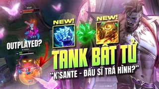 combo băng lửa mạnh nhất cho k'sante mùa 13!? hà tiều phu test k'sante găng tay băng giá mới mùa 13