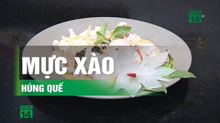 Độc đáo món mực xào húng quế