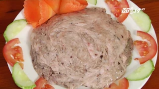 Độc đáo cà tím kẹp chả cá