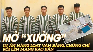 Mở "xưởng" in ấn hàng loạt văn bằng, chứng chỉ rồi lên mạng rao bán |VOVTV