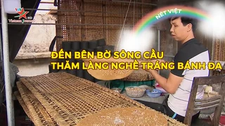 Đến bên bờ sông Cầu thăm làng nghề tráng bánh đa