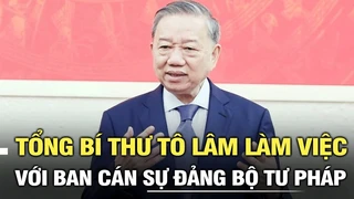 Tổng Bí thư Tô Lâm làm việc với Ban Cán sự Đảng Bộ Tư pháp