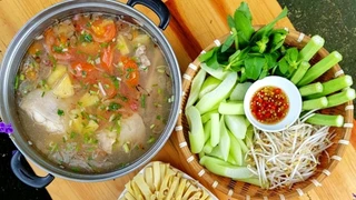 Lẩu cá lăng nấm tươi p2