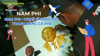 Nam Phi - Nghệ sĩ sáng tác tranh bằng cà phê