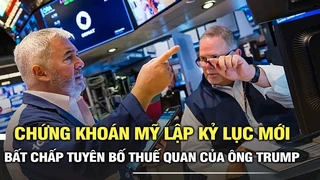 Chứng khoán Mỹ lập kỷ lục mới bất chấp tuyên bố thuế quan của ông Donald Trump