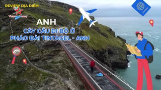 Cây cầu đi bộ ở pháo đài Tintagel - Anh