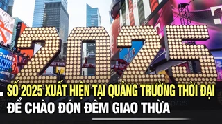 Mỹ: Con số 2025 xuất hiện tại Quảng trường Thời Đại để chào đón đêm Giao thừa