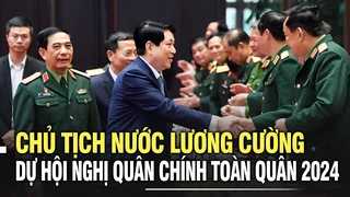 Chủ tịch nước Lương Cường dự Hội nghị Quân chính toàn quân 2024