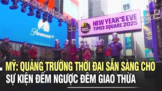 Mỹ: Quảng trường Thời Đại sẵn sàng cho sự kiện đếm ngược đêm Giao Thừa