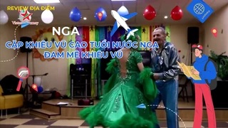 Cặp khiêu vũ cao tuổi nước Nga đam mê khiêu vũ