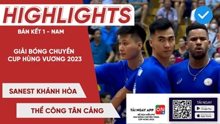 Highlights | Bán Kết 1 - Nam | Sanest Khánh Hòa - Thể Công | Giải Bóng Chuyền Cup Hùng Vương 2023