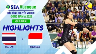 HIGHLIGHTS | Thái Lan - Indonesia | Nội dung nữ | Chặng 2 | Giải bóng chuyền SEA V.League 2023 (P34)