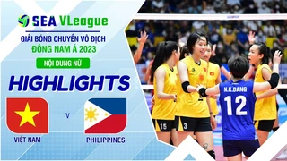 HIGHLIGHTS | Việt Nam - Philippines | Nội dung nữ | Chặng 1 | Giải Bóng chuyền SEA V.League 2023 (P64)
