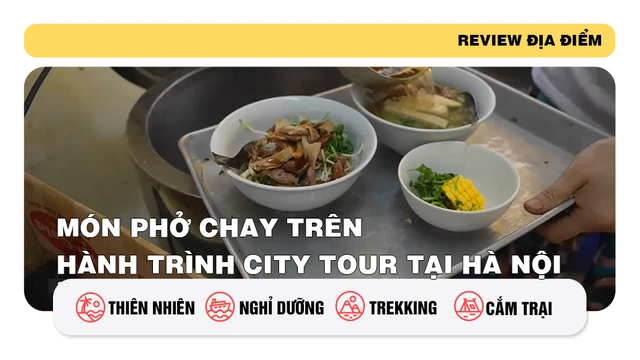 Món phở chay trên hành trình City tour tại Hà Nội