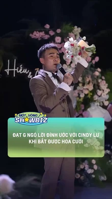 Đạt G ngỏ lời đính ước với Cindy Lư khi bắt được hoa cưới