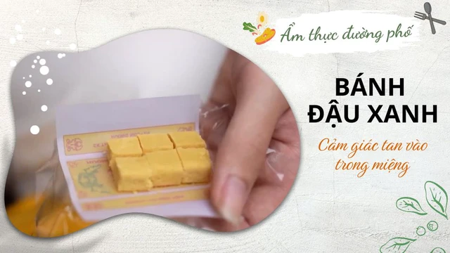 Bánh đậu xanh - Cảm giác tan vào trong miệng