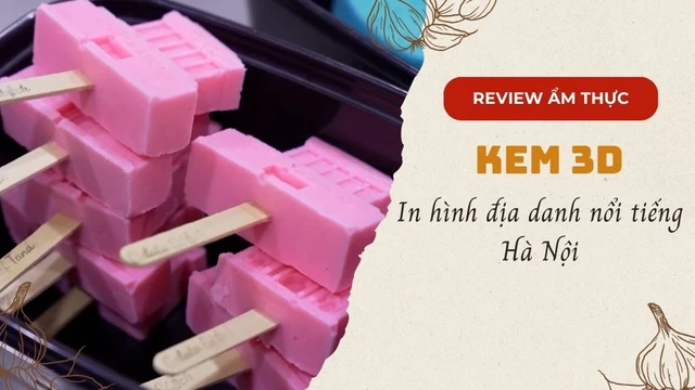 Kem 3D in hình địa danh Hà Nội