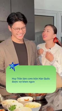 Huy Trần làm cơm trộn Hàn Quốc được vợ khen ngon