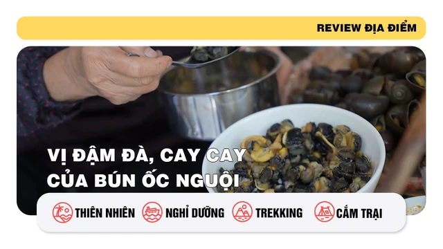 Vị đậm đà, cay cay của bún ốc nguội