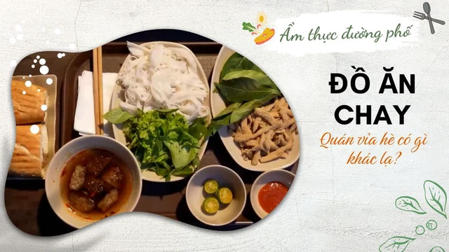 Quán đồ ăn chay vỉa hè có gì khác lạ